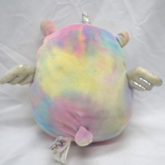 Squishmallow 8"  Lamb Unicorn Lamacorn Rainbow Tie Dye Tiny Spot - Picture 2 of 5